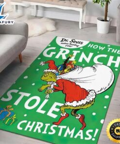 Dr Seuss Makes Reading Fun How The Grinch Stole Christmas Grinch Rug