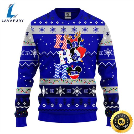 Duke Blue Devils Hohoho Mickey Christmas Ugly Sweater