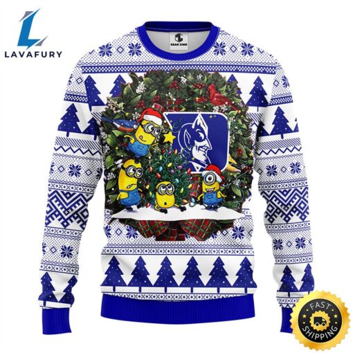 Duke Blue Devils Minion Christmas Ugly Sweater