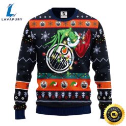 Edmonton Oilers Grinch Christmas Ugly…