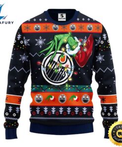 Edmonton Oilers Grinch Christmas Ugly…