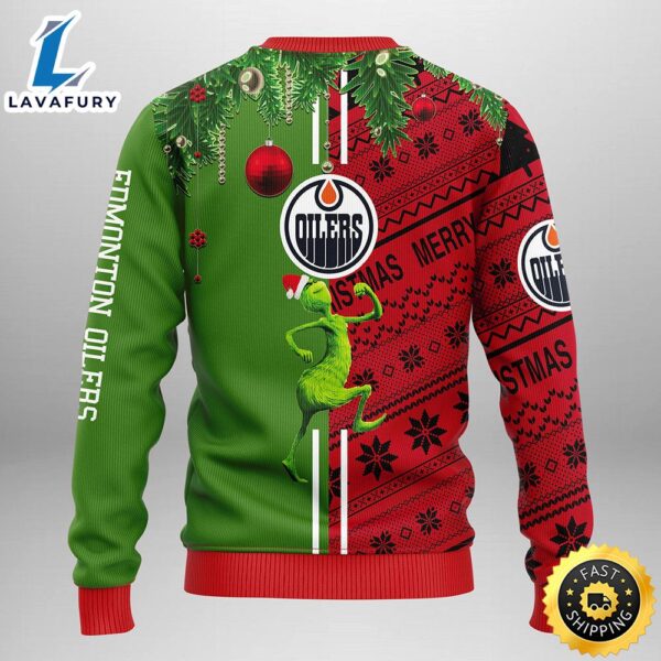 Edmonton Oilers Grinch & Scooby-doo Christmas Ugly Sweater