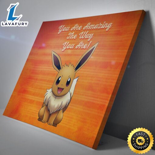 Eevee Amazing Pokemon Canvas Print Wall Art