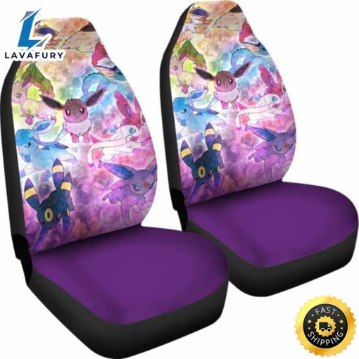 Pokemon Eevee Evolution Car Seat Covers Universal