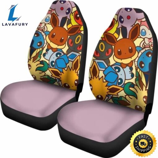 Eevee Pokemon Car Seat Covers Universal