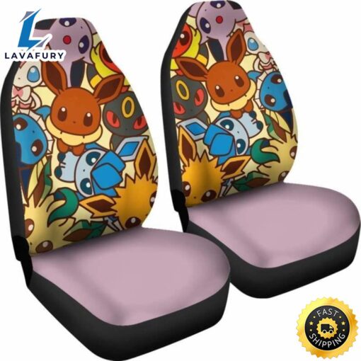 Eevee Pokemon Car Seat Covers Universal