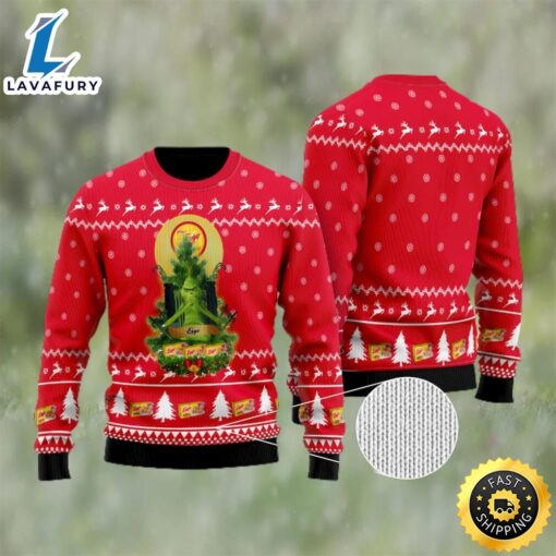 Eggo Grinch Snow Ugly Christmas Sweater