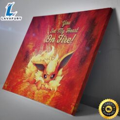 Flareon on Fire Pokemon Canvas Print Wall Art 2 srye0k.jpg