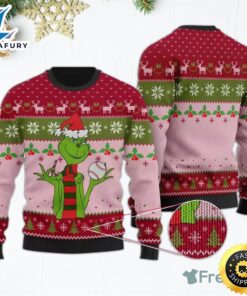 Funny Baseball Grinch Red Ugly…