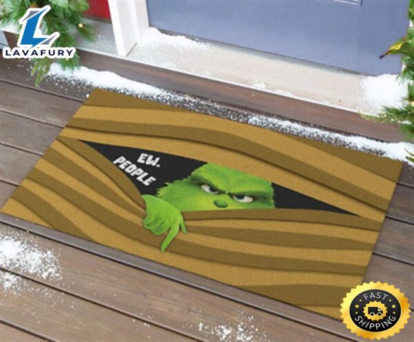 Funny Christmas Doormat, Ew People Mat, Funny Grinch Gift Doormat