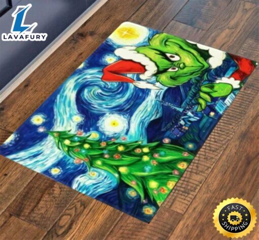 Funny Christmas The Grinch Vangoh Doormat