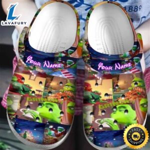 Funny Grinch Personalized Name Crocs…