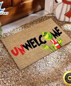 Funny Grinch Unwelcome Mat, Grinch Christmas Doormat 2023