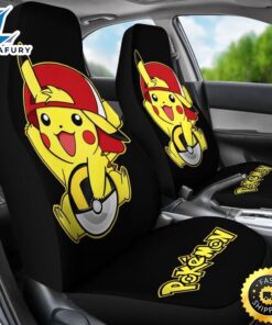 Funny Pikachu Car Seat Covers Pokemon Anime Fan Gift Universal 3 aavida.jpg