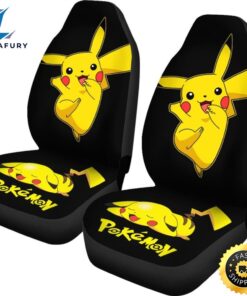 Funny Pikachu Pokemon Anime Fan Gift Car Seat Covers 2 q8tu3r.jpg