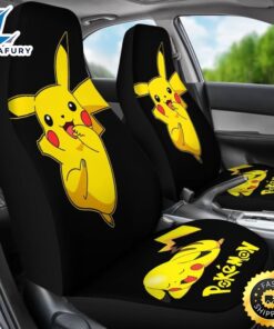 Funny Pikachu Pokemon Anime Fan Gift Car Seat Covers 3 j4bchw.jpg