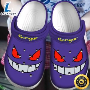 Gengar Pokemon Purple Crocs Classic…