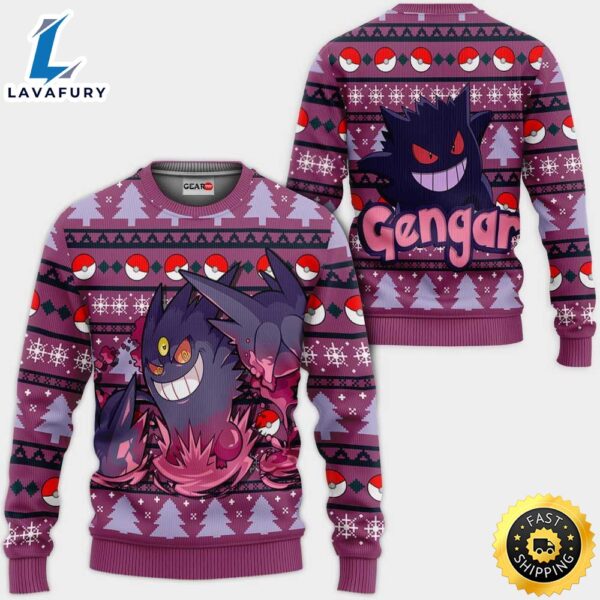 Gengar Sweater Anime Pokemon Ugly Sweater
