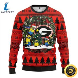 Georgia Bulldogs Minion Christmas Ugly Sweater