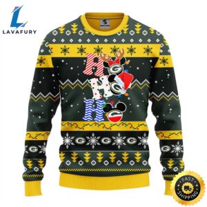 Green Bay Packers HoHoHo Mickey Christmas Ugly Sweater