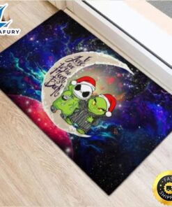 Grinch And Jack Nightmare Before Christmas Love You To The Moon Doormat