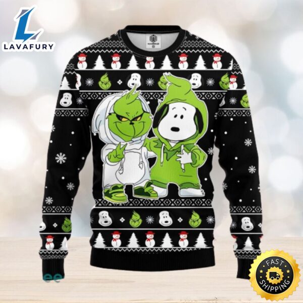 Grinch And Snoopy Ugly Christmas Sweater Amazing Gift Men And Women Christmas Gift