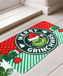Grinch Christmas Doormat, Christmas Decoration Doormat, Christmas Decoration Anti-Slip Doormat