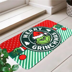Grinch Christmas Doormat, Christmas Decoration Doormat, Christmas Decoration Anti-Slip Doormat