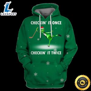 Grinch Grinch Checking It Once Checking It Twice Green Hoodie