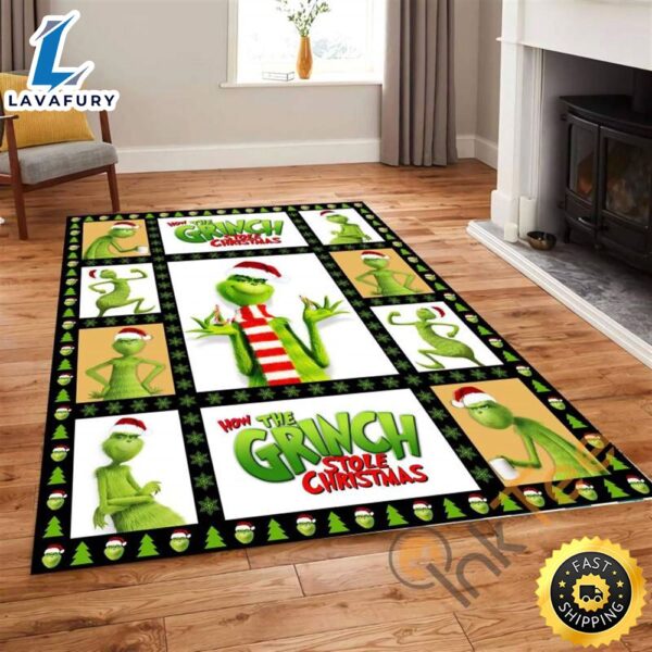 Grinch How The Stole Christmas Naughty For Living Room Gift Cartoon Lover Rug