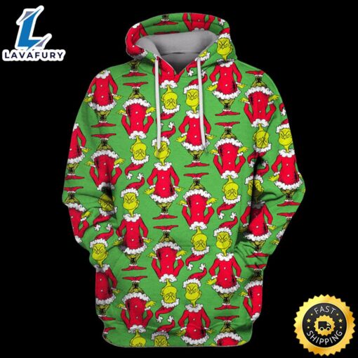 Grinch Shirt Christmas Grinch Pattern Green Hoodie