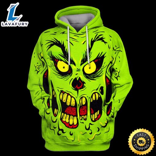 Grinch Shirt Zombie Grinch Green Hoodie