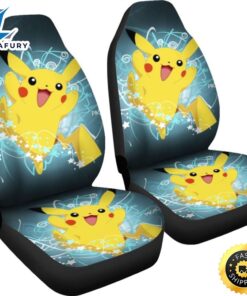 Happy Pikachu Car Seat Covers Pokemon Anime Fan Gift 4 hde08t.jpg