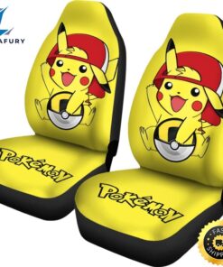 Happy Pikachu Pokemon Anime Fan Gift Anime Pokemon Car Accessories Car Seat Covers 2 n6js92.jpg