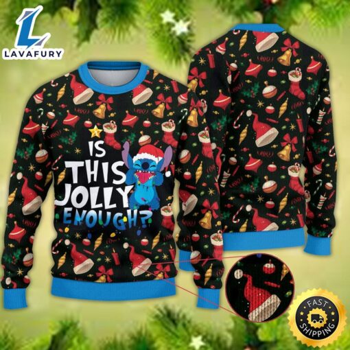 Have A Holly Jolly Christmas Stitch Ugly Sweater