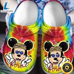 Hippie Mickey Mouse Clog Shoes