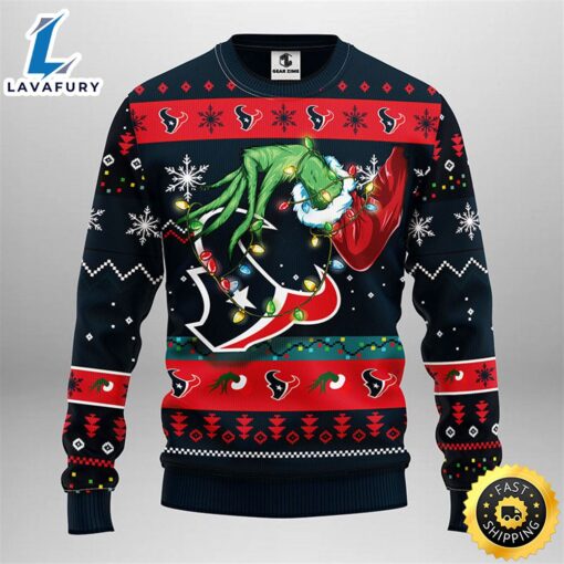 Houston Texans Grinch Christmas Ugly Sweater