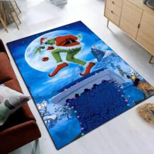 How The Grinch Stole Christmas USA Grinch Area Rug Gift For Living Room