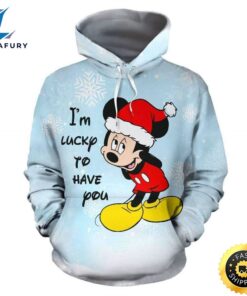 Im Lucky To Have You Mickey Cute 3D Printed Hoodie