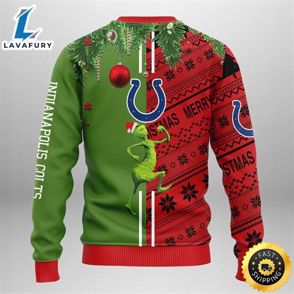 Indianapolis Colts Grinch & Scooby-Doo Christmas Ugly Sweater