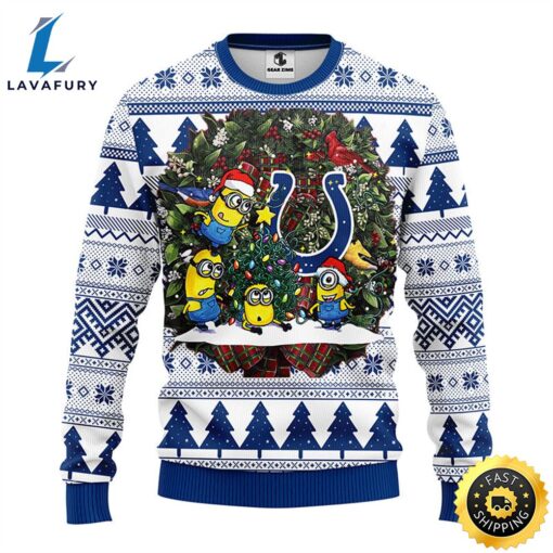 Indianapolis Colts Minion Christmas Ugly Sweater