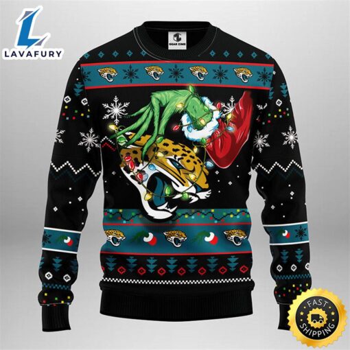 Jacksonville Jaguars Grinch Christmas Ugly Sweater