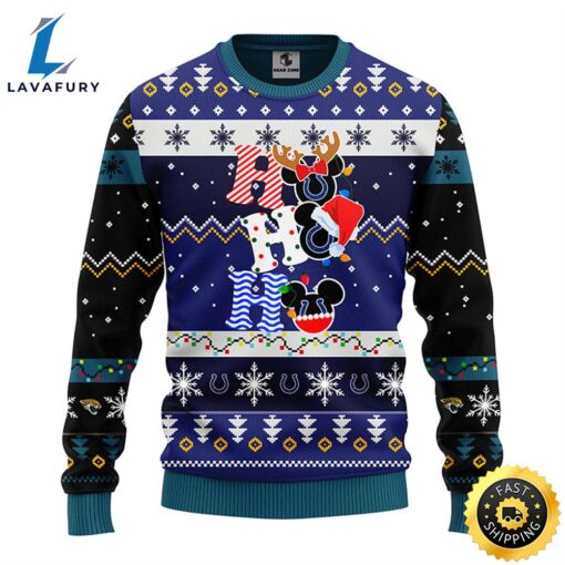 Jacksonville Jaguars HoHoHo Mickey Christmas Ugly Sweater