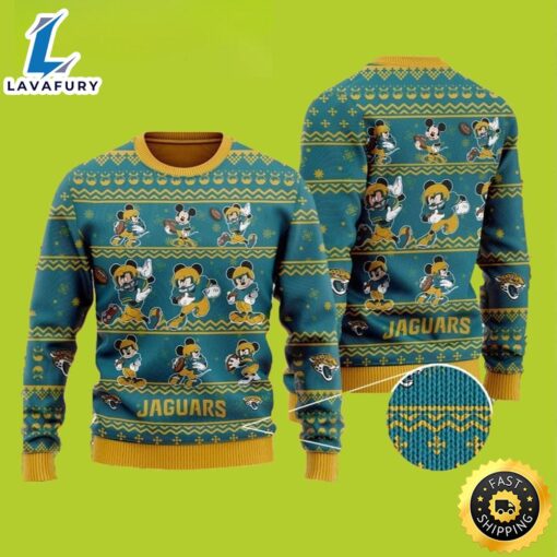 Jacksonville Jaguars Mickey Disney Ugly Christmas Sweater