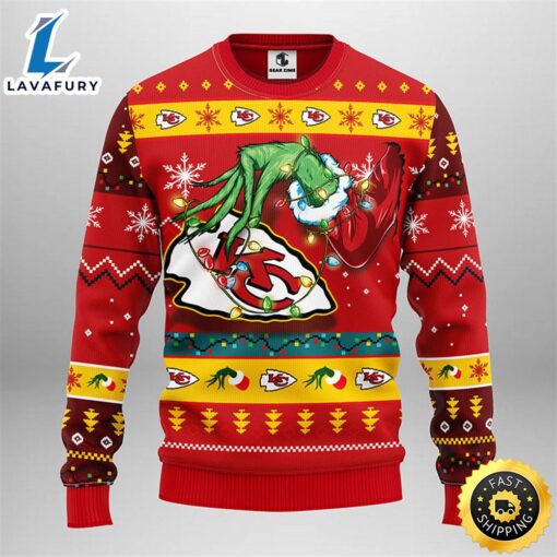 Kansas City Chiefs Grinch Christmas Ugly Sweater