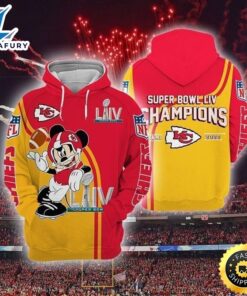 Kansas City Chiefs Mickey Disney Super Bowl Champions Pullover And Zippered Hoodies