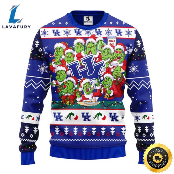 Kentucky Wildcats 12 Grinch Xmas Day Christmas Ugly Sweater