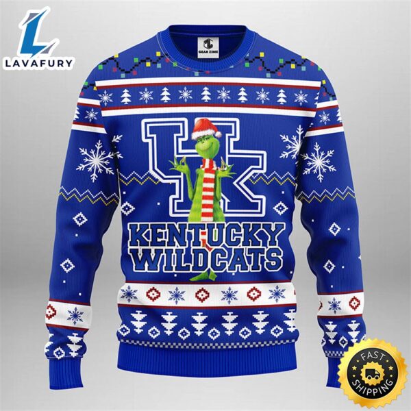 Kentucky Wildcats Funny Grinch Christmas Ugly Sweater