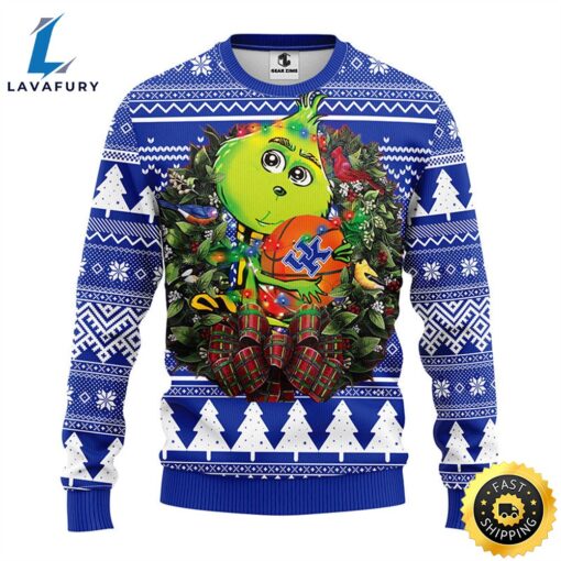 Kentucky Wildcats Grinch Hug Christmas Ugly Sweater