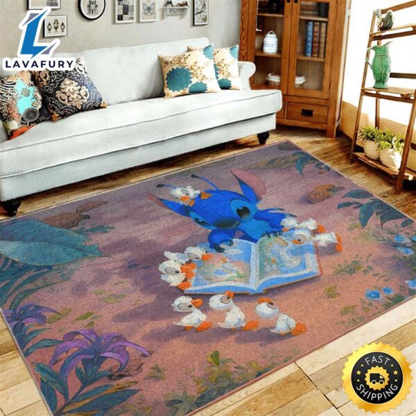 Kids Lilo Stitch 3d Home Rug Living Room Bedroom Area Rug Carpet